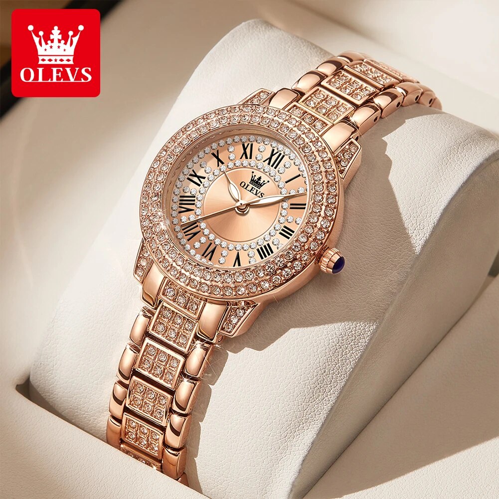 Jewelry Diamond Watches - Olevs 9943 Luxe Volledig Diamant Origineel