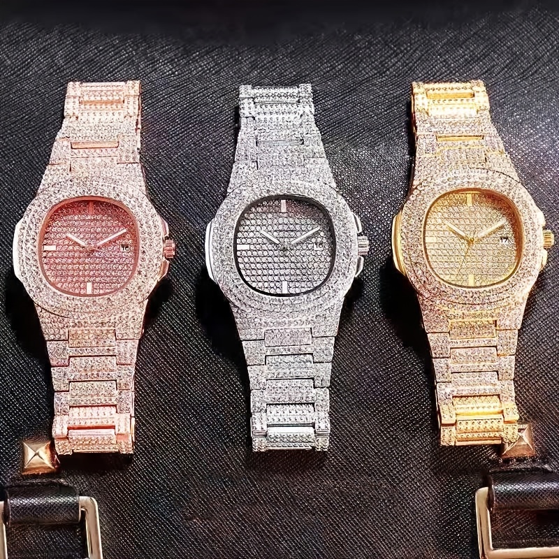 Jewelry Diamond Watches - 1 Stuk Populaire Hiphop Volledig Kunstmatige