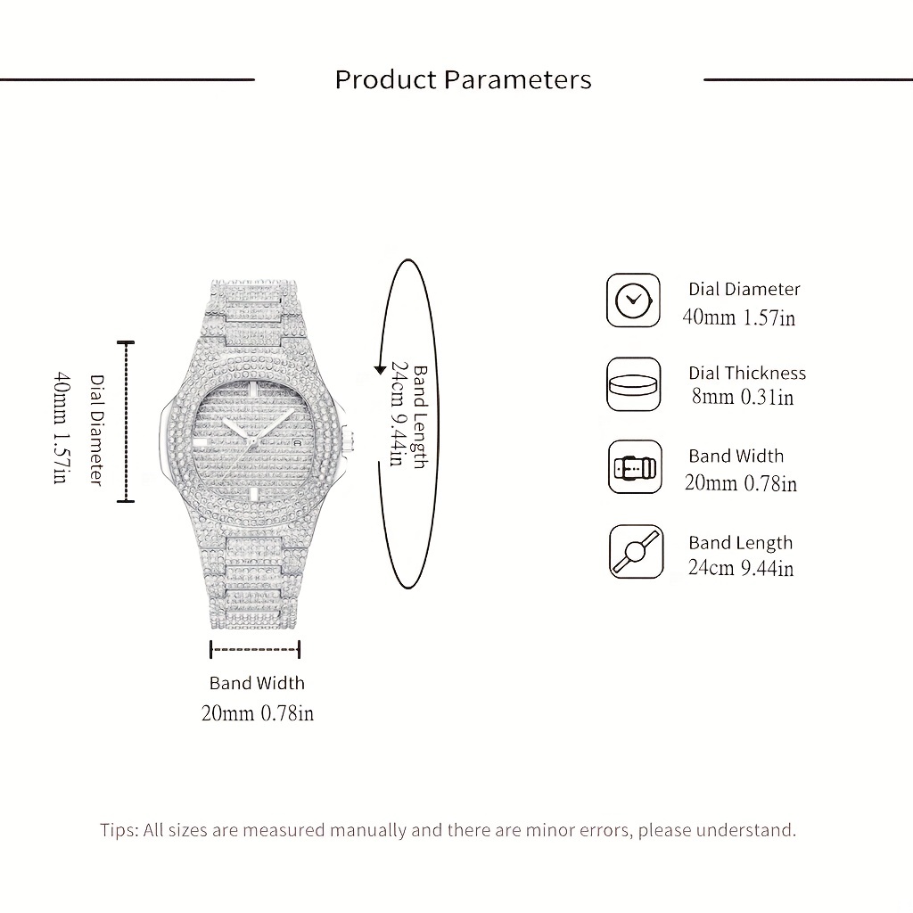 1 Stuk Populaire Hiphop Volled - Jewelry Diamond Watches recensie en prijs
