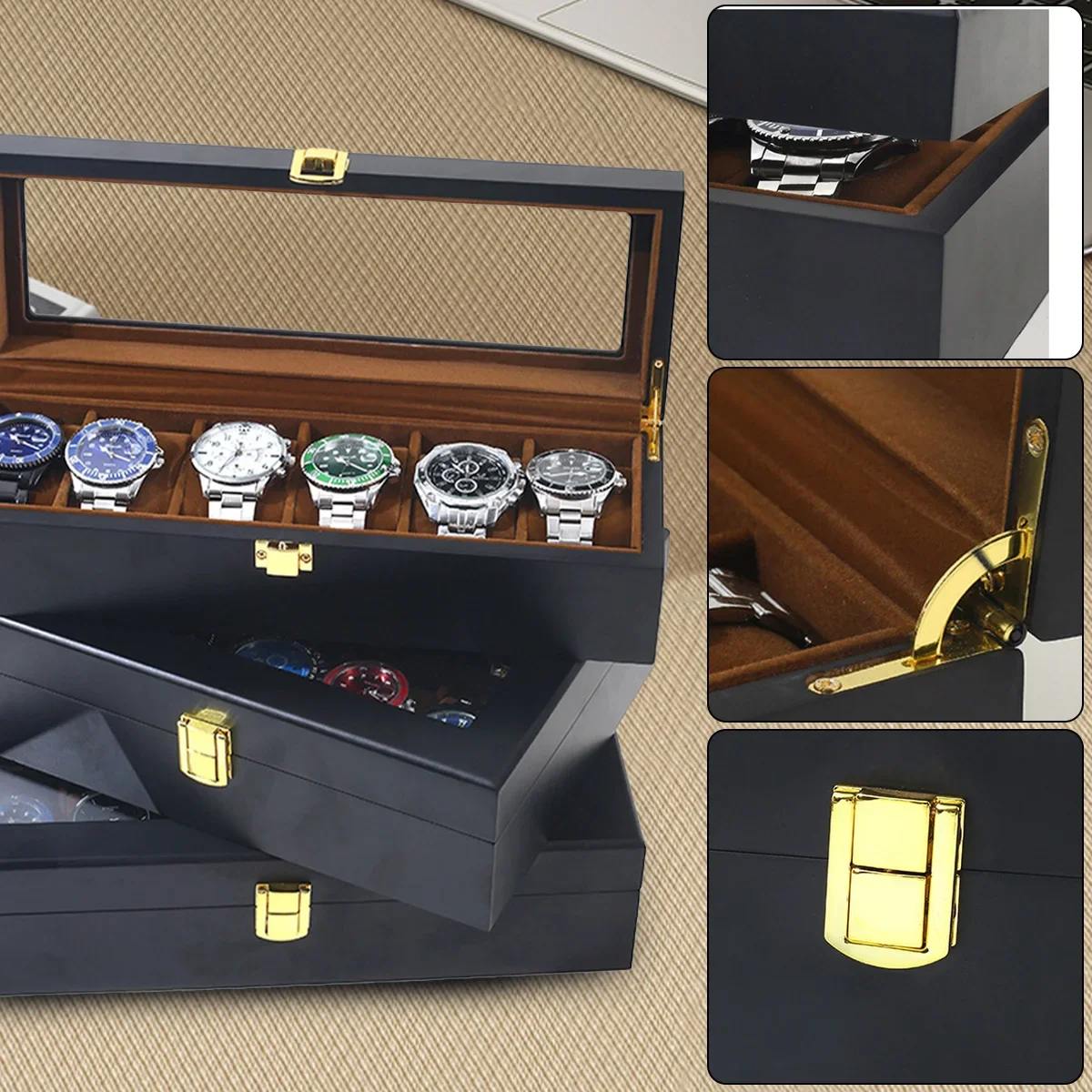 HOT Handgemaakte luxe houten 6 - Jewelry Box That Holds Watches recensie en prijs